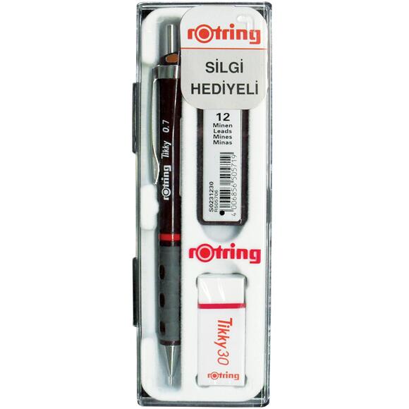 Rotring Tikky Versatil Kalem 0.7 mm + Silgi + Kalem Ucu Set