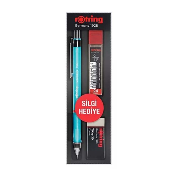 Rotring Visuclick Versatil+Min+Silgi 3’lü Okul Seti- 0.5 mm Mavi