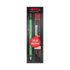 Rotring - Rotring Visuclick Versatil+Min+Silgi 3’lü Okul Seti- 0.7 mm Yeşil