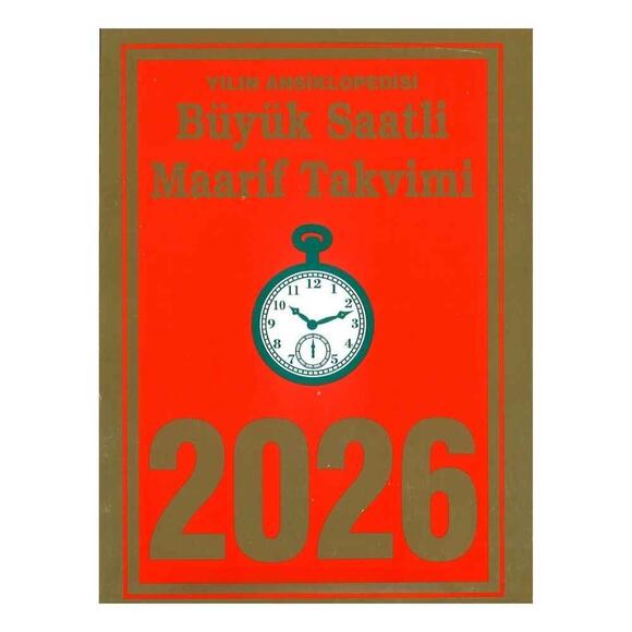 Saatli Maarif Takvimi Büyük Boy 2026 Yılı