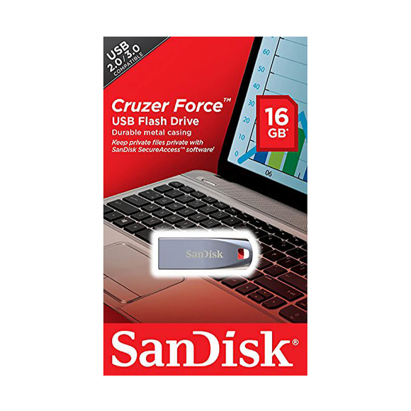 Sandisk 3.0/2.0 Cruzer Force Usb Bellek 16 GB Metal