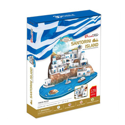 Santorini Adası 129 Parça 3D Puzzle MC195H - Thumbnail