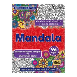Maxi Yayıncılık - Sayılarla Boyama Terapisi ve Olumlamalı Sözler- Mandala