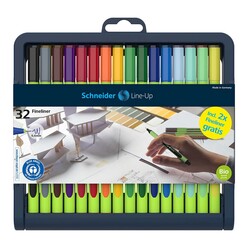 Schneider - Schneider 191092 Fineliner Keçeli Kalem 32 Li (0.4Mm)