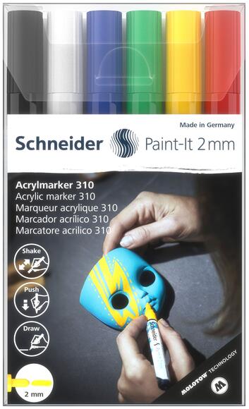 Schneider 310 Akrilik Marker Set 6’Lı 2Mm Set-1 120195