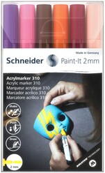 Schneider - Schneider 310 Akrilik Marker Set 6’Lı 2Mm Set-3 120197