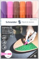 Schneider - Schneider 320 Akrilik Markör 4mm 6’lı Set 120297