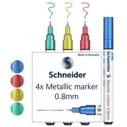 Schneider Metalik Marker 010 0.8mm Set 01011502 - Thumbnail