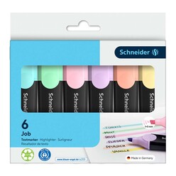 Markasız Kırtasiye - Schneider Scb394 Job Fosforlu Kalem Pastel 6’ lı Set