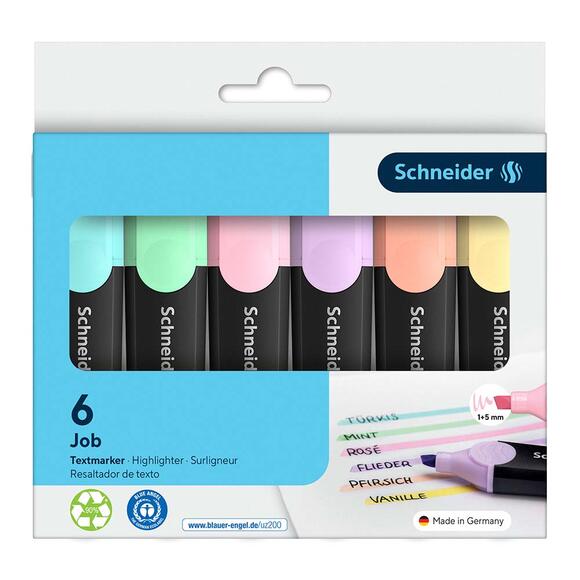 Schneider Scb394 Job Fosforlu Kalem Pastel 6’ lı Set