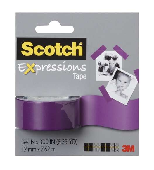 Scotch C214-PUR Renkli Bant Mor 19 mm x 7 62 M
