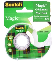 Scotch Magic Görünmez Mat Bant Kesicili 19 mm x 15 m 8-1915D - Thumbnail