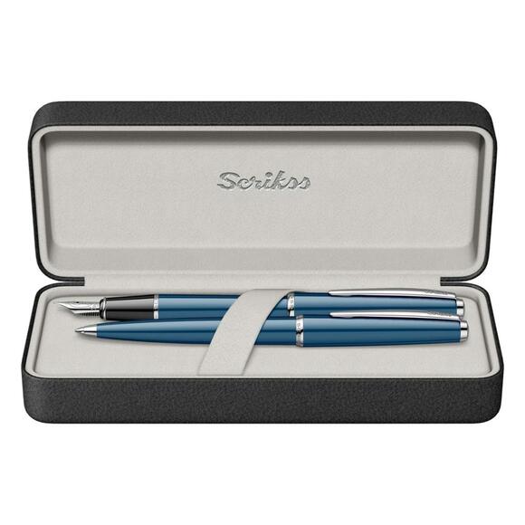 Scrikss 33 Dolmakalem +Tükenmez Kalem 2 Li Set Lacivert