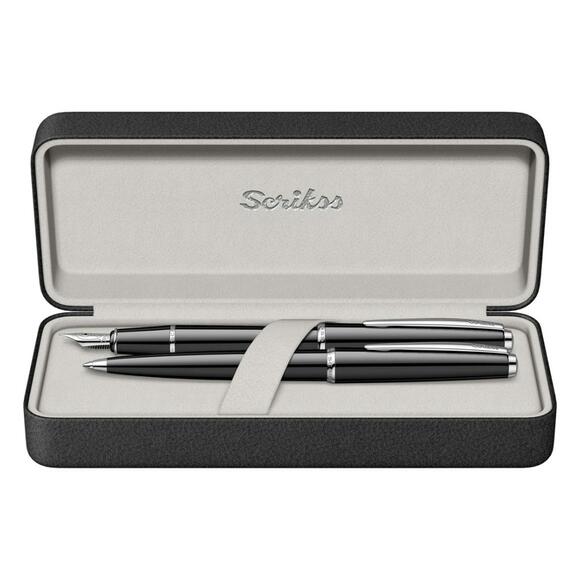 Scrikss 33 Dolmakalem+Tükenmez Kalem 2 Li Set Siyah 