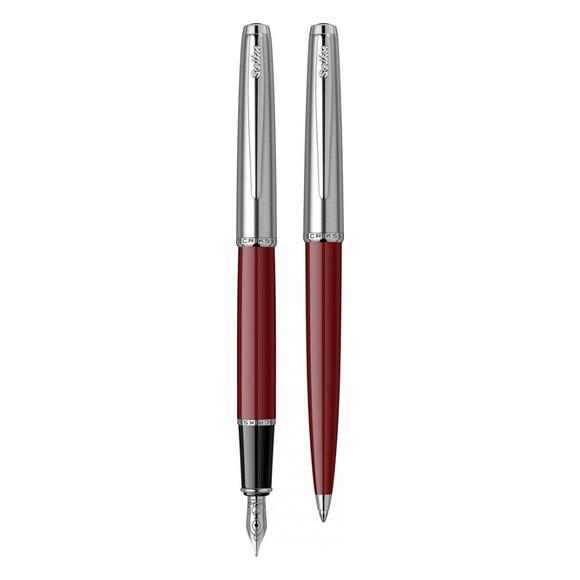 Scrikss 78 Dolmakalem+Tükenmez Kalem 2 Li Set Bordo