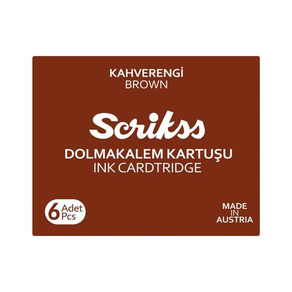 Scrikss Dolmakalem Kartuşu Kahve 6’lı Kutu