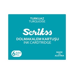 Scrikss - Scrikss Dolmakalem Kartuşu Turkuaz 6’lı Kutu