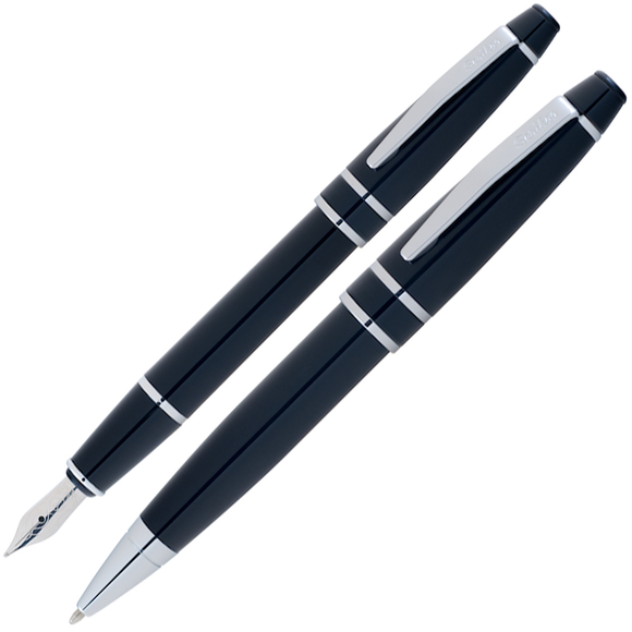 Scrikss Havana 63 Dolma ve Tükenmez Kalem Seti 2’li Siyah