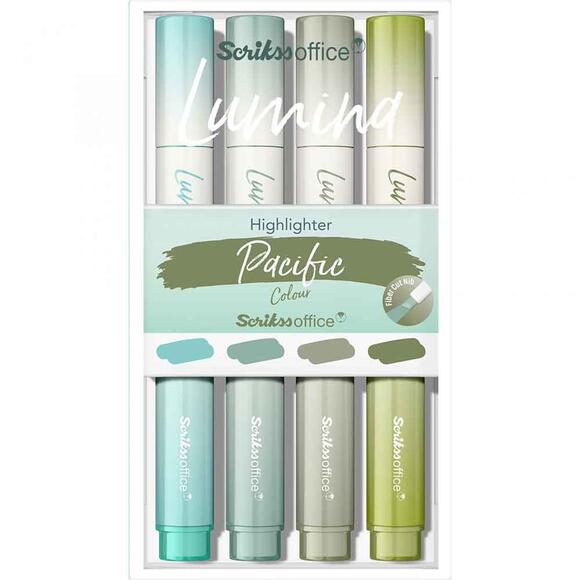 Scrikss Lumina Fosforlu Kalem 4 Renk Pasific Color