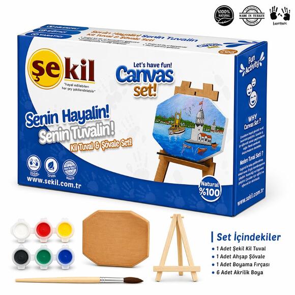 Şekil Seramik Kil Tuval Seti