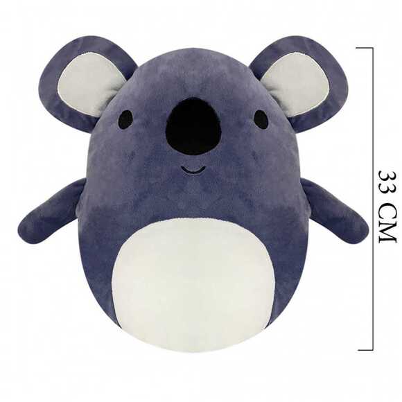 Selay 2067 Peluş Oyuncak 33cm Koa Yastık Gri