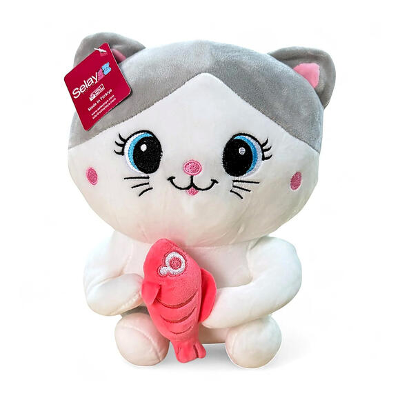 Selay Toys Balıkçı Kedi 30 Cm Gri Peluş 1469