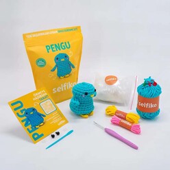Selfiko - Selfiko Pengu Örgü İpi Seti