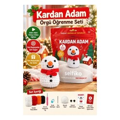 Selfiko - Selfiko Yılbaşı Kardan Adam Örgü İpi Seti