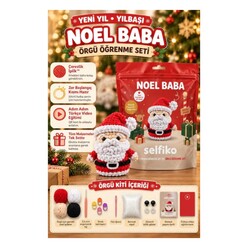 Selfiko - Selfiko Yılbaşı Noel Baba Örgü İpi Seti