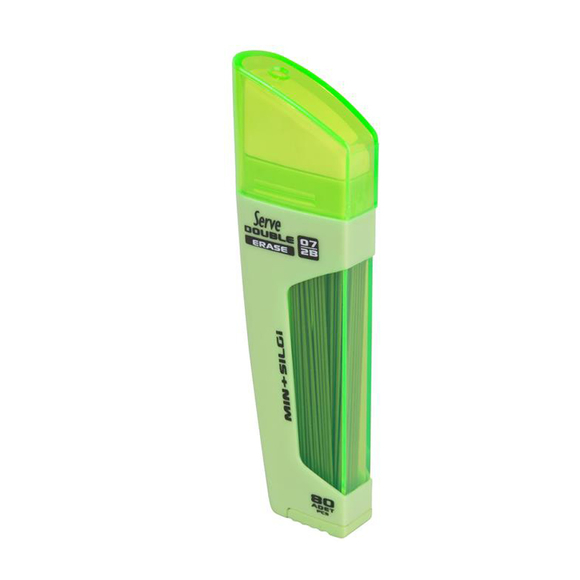 Serve Double Erase Elma Yeşili Kutu 0.7 mm Kalem Ucu+Silgi