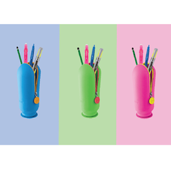 Serve Hoop Vakumlu Silikon Kalem Kutu Fosforlu Mavi - Thumbnail