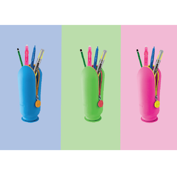 Serve Hoop Vakumlu Silikon Kalem Kutu Fosforlu Mavi