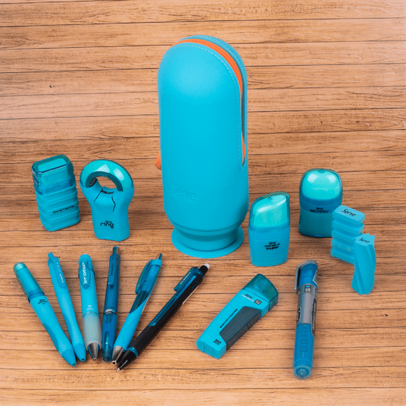 Serve Hoop Vakumlu Silikon Kalem Kutu Fosforlu Mavi