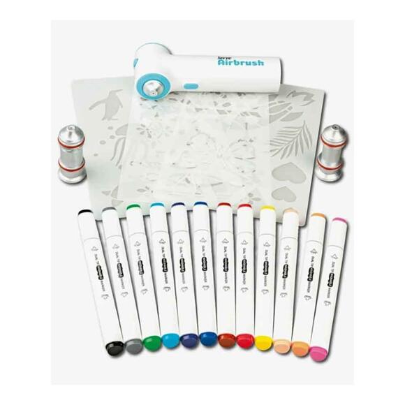 Serve Marker Airbrush Kit 12 Renk Keçeli Kalem 9000