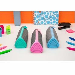 Serve Prismo Üçgen Kalem Kutu Gök Mavi - Thumbnail