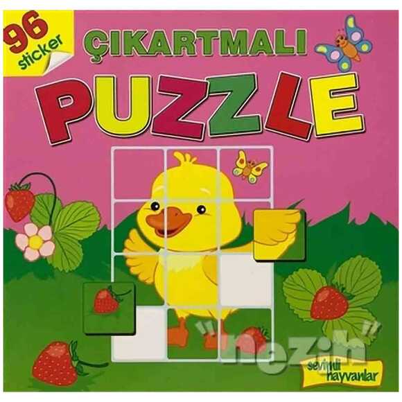 Sevimli Hayvanlar - Çıkartmalı Puzzle