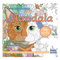 Maxi Yayıncılık - Sevimli Kedilerin Dünyası Mandala