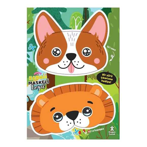 Sevimliler Kawaii Maskeli Boya! Bir Sürü Çıkartma Hediye!