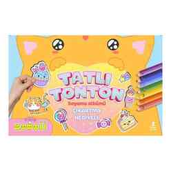 Sevimliler Kawaii-Tatlı Tonton Boyama Albümü-Çıkartma Hediyeli - Thumbnail