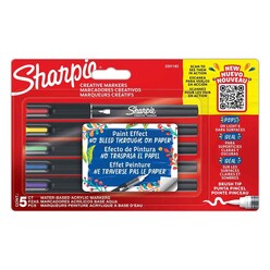 Sharpie Akrilik Markör Fırça Uç 5’li Blister 2201182 - Thumbnail