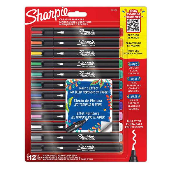 Sharpie Akrilik Markör Yuvarlak Uç 12’li Blister 2201070