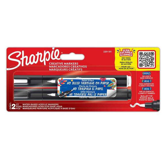 Sharpie Akrilik Markör Yuvarlak Uç 2’li Blister 2201181