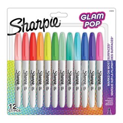 Sharpie - Sharpie Fine Glam Pop Permanent Markör 12’li Blister 2198780