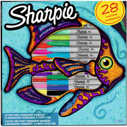 Sharpie Fine Permanent Markör Balık 28 Renk 2061125 - Thumbnail