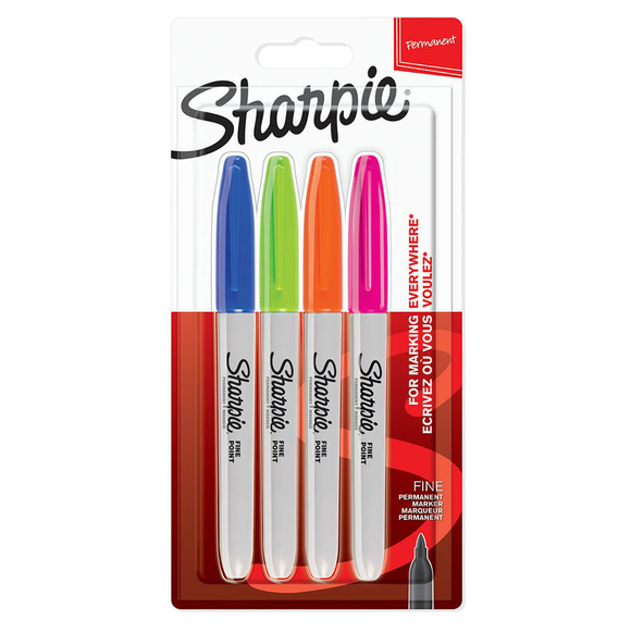 Sharpie Fine Permanent Markör Canlı Renkler 4’lü Set 2065403