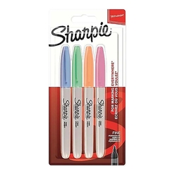 Sharpie Fine Permanent Markör Pastel Renkler 4’lü Set 2065402 - Thumbnail