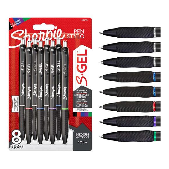 Sharpie S.Gel Jel Mürekkepli Kalem 0.7mm Fashion Beyaz 8’li Blister 2208551