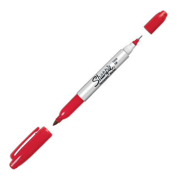 Sharpie Twin Çift Uçlu Permanent Markör Kırmızı 811110