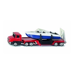 Adore Siku - Siku Low Loader With Boat 1613 Orange