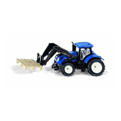Adore Siku - Siku New Holland With Pallet Fork And Pallet 1544 Grey